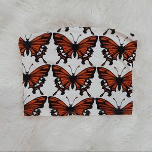 Urban Outfitters Butterfly Tube Top